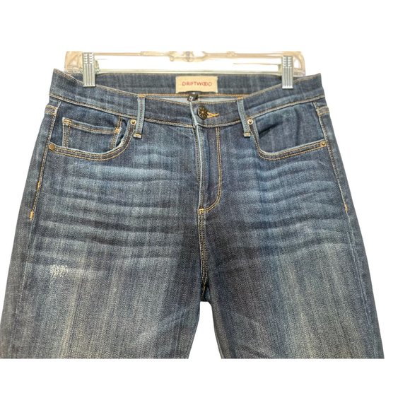 Driftwood Jackie Floral Embroidered Jeans 28 Blue Skinny High Rise Stretch Boho - Picture 5 of 10